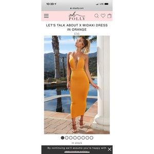 OHPOLLY Let’s Talk About X Midaxi Dress in Orange